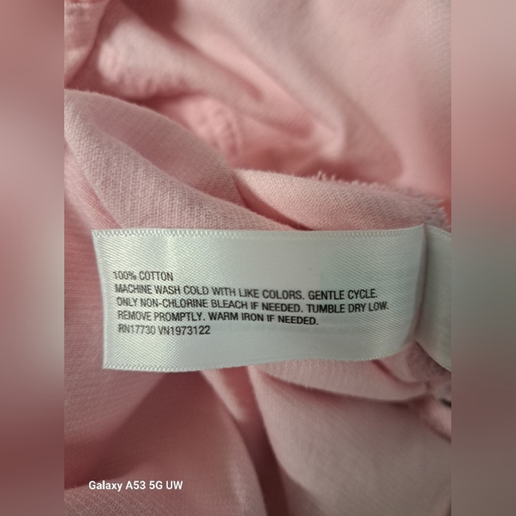 Universal Thread M Oversized Fit Pink Corduroy Button Down Shirt Top - Picture 5 of 7